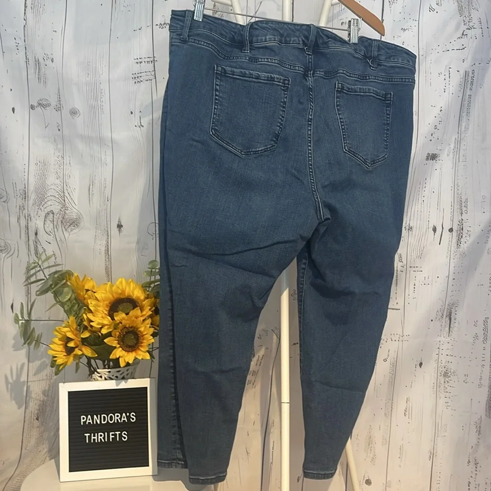 Torrid Blue Denim Jeans Perfect Skinny Ankle Premium Stretch Size 26R Preowned